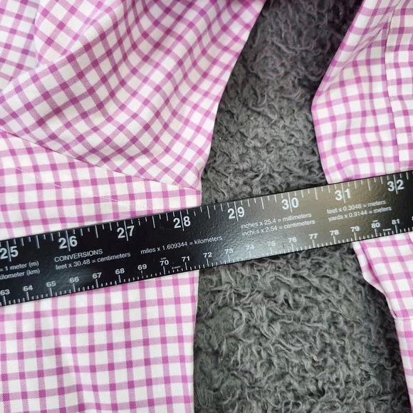 Polo Ralph Lauren Shirt Mens 2XL Pink Check Long Sleeve Button Down Classic - Picture 4 of 7